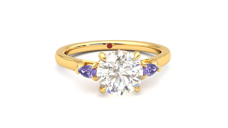 Taylor & Hart Faith Round Engagement Ring 360 degree image 2