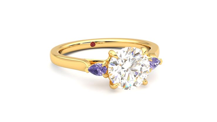 Taylor & Hart Faith Round Engagement Ring 360 degree image 4