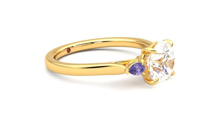 Taylor & Hart Faith Round Engagement Ring 360 degree image 7