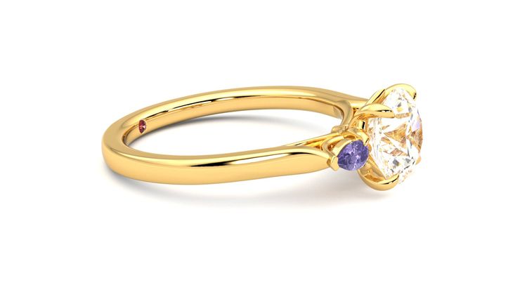 Taylor & Hart Faith Round Engagement Ring 360 degree image 8