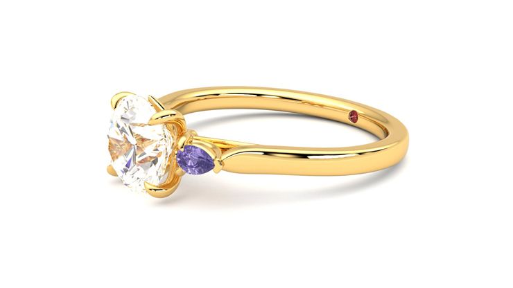 Taylor & Hart Faith Round Engagement Ring 360 degree image 23
