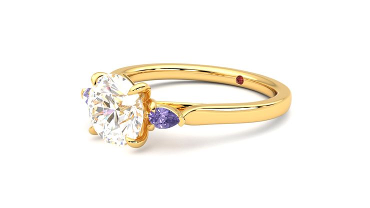 Taylor & Hart Faith Round Engagement Ring 360 degree image 24