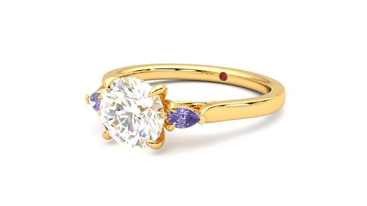 Taylor & Hart Faith Round Engagement Ring 360 degree image 25
