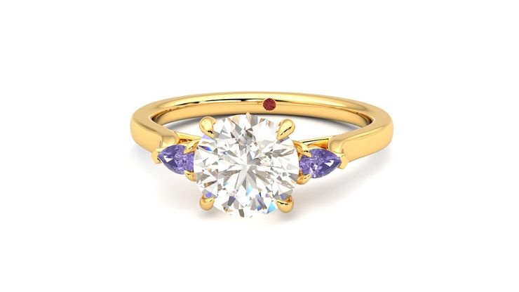 Taylor & Hart Faith Round Engagement Ring 360 degree image 28