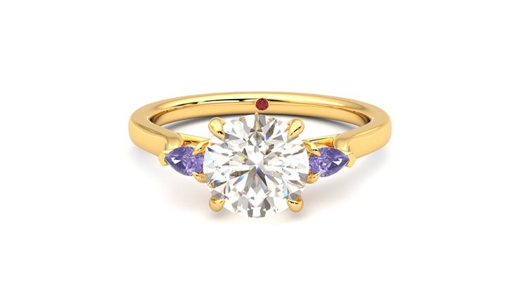 Taylor & Hart Faith Round Engagement Ring 360 degree image 29