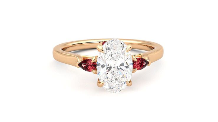 Taylor & Hart Faith Oval Engagement Ring 360 degree image 2