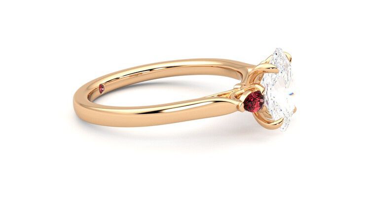 Taylor & Hart Faith Oval Engagement Ring 360 degree image 8