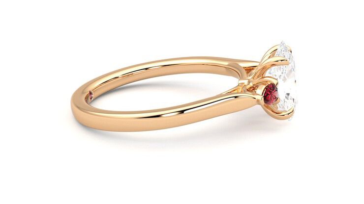 Taylor & Hart Faith Oval Engagement Ring 360 degree image 9