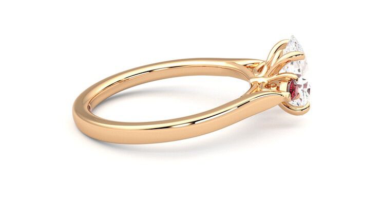 Taylor & Hart Faith Oval Engagement Ring 360 degree image 10