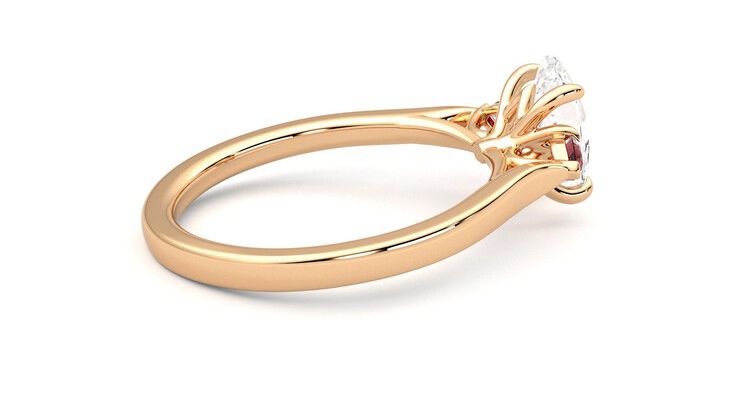 Taylor & Hart Faith Oval Engagement Ring 360 degree image 11