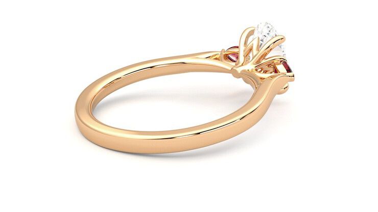 Taylor & Hart Faith Oval Engagement Ring 360 degree image 12