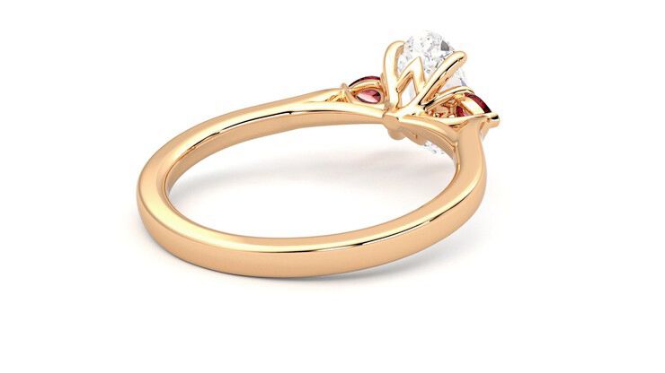 Taylor & Hart Faith Oval Engagement Ring 360 degree image 13