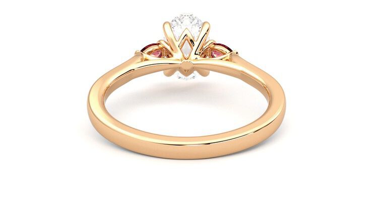 Taylor & Hart Faith Oval Engagement Ring 360 degree image 15