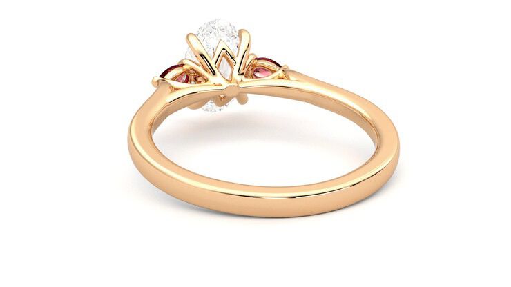 Taylor & Hart Faith Oval Engagement Ring 360 degree image 16