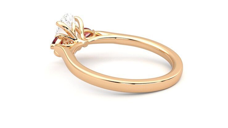 Taylor & Hart Faith Oval Engagement Ring 360 degree image 18