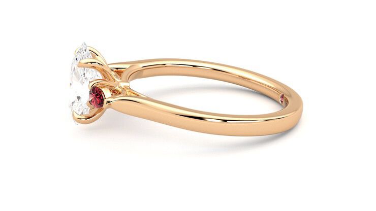 Taylor & Hart Faith Oval Engagement Ring 360 degree image 21