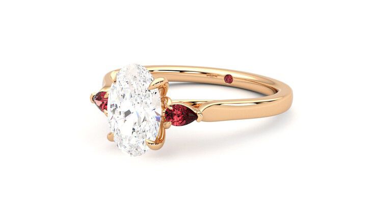 Taylor & Hart Faith Oval Engagement Ring 360 degree image 25