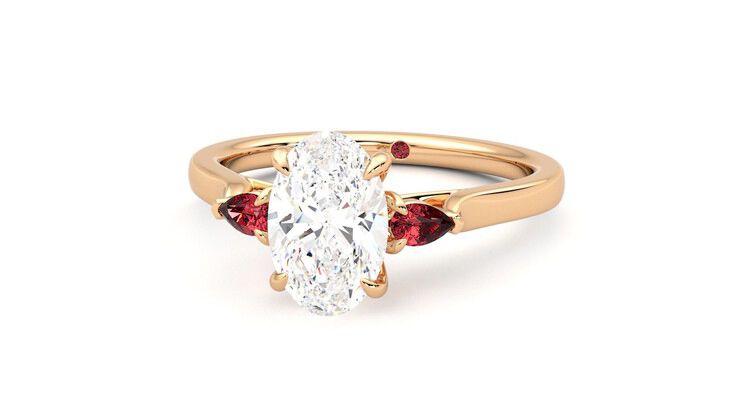 Taylor & Hart Faith Oval Engagement Ring 360 degree image 27