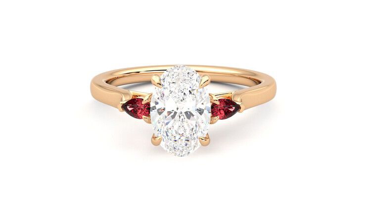 Taylor & Hart Faith Oval Engagement Ring 360 degree image 29