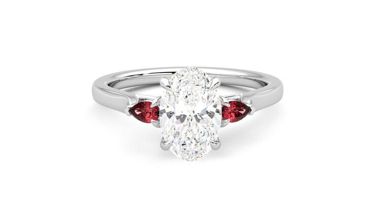 Taylor & Hart Faith Oval Engagement Ring 360 degree image 1