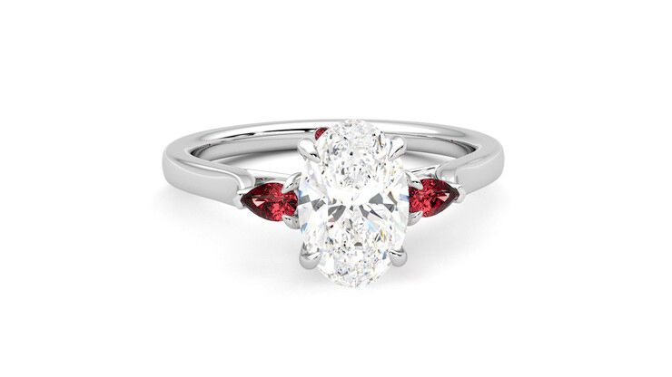 Taylor & Hart Faith Oval Engagement Ring 360 degree image 2