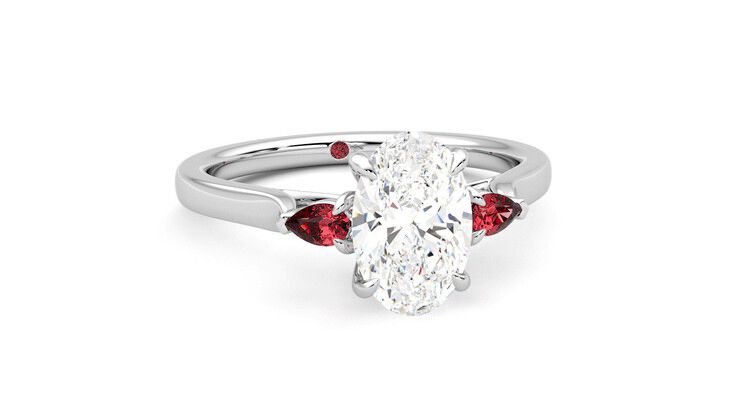 Taylor & Hart Faith Oval Engagement Ring 360 degree image 3