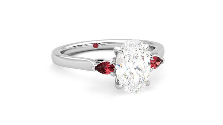 Taylor & Hart Faith Oval Engagement Ring 360 degree image 4