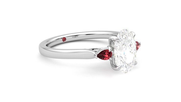 Taylor & Hart Faith Oval Engagement Ring 360 degree image 6