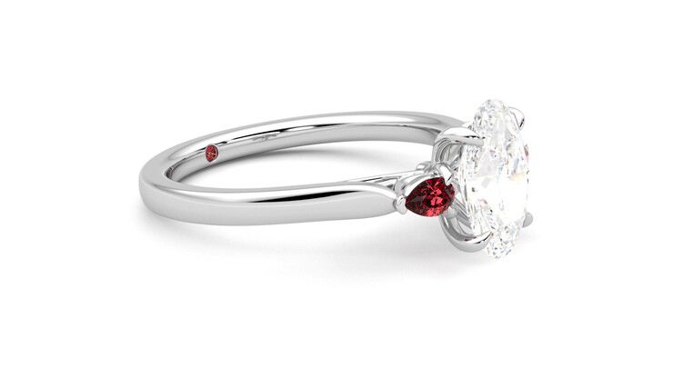 Taylor & Hart Faith Oval Engagement Ring 360 degree image 7