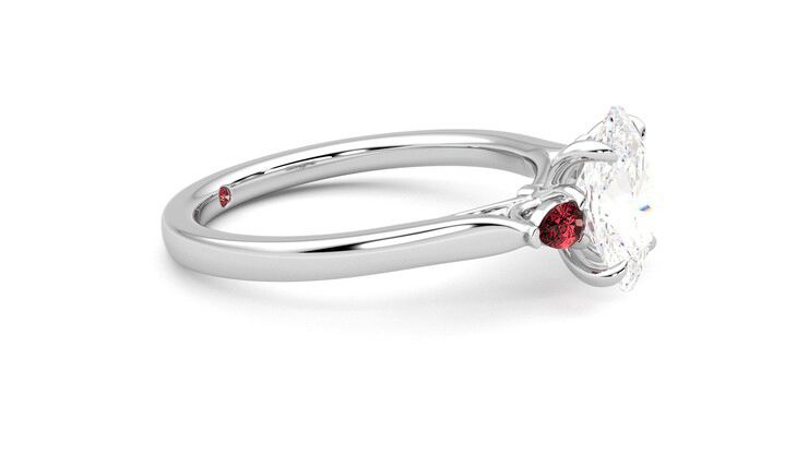 Taylor & Hart Faith Oval Engagement Ring 360 degree image 8