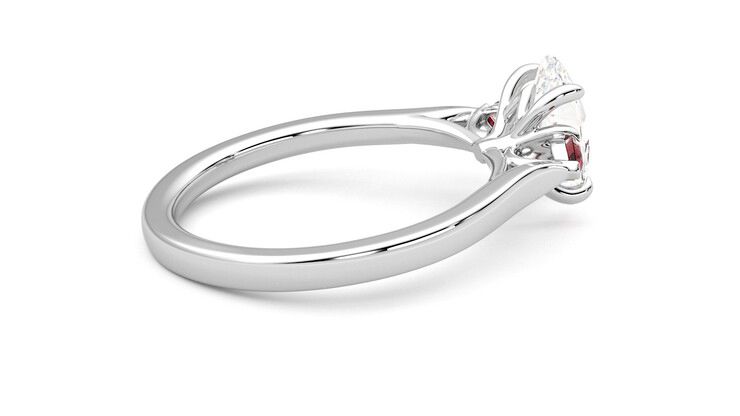 Taylor & Hart Faith Oval Engagement Ring 360 degree image 11