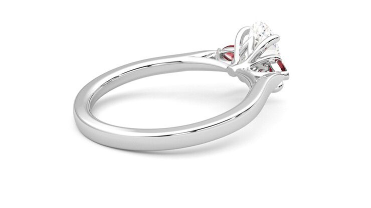 Taylor & Hart Faith Oval Engagement Ring 360 degree image 12