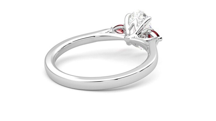 Taylor & Hart Faith Oval Engagement Ring 360 degree image 13