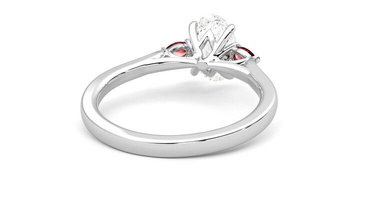 Taylor & Hart Faith Oval Engagement Ring 360 degree image 14