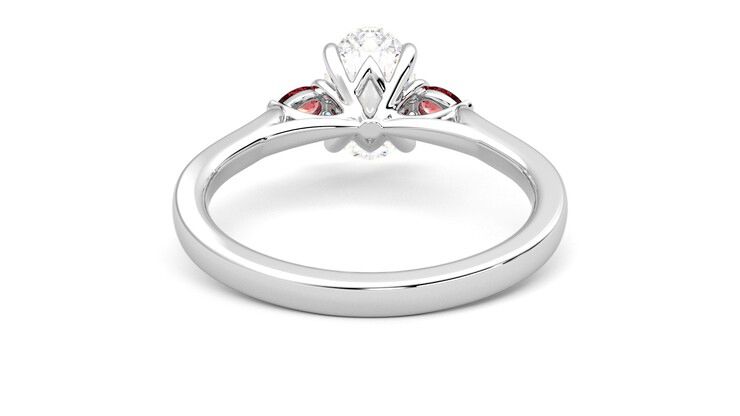 Taylor & Hart Faith Oval Engagement Ring 360 degree image 15