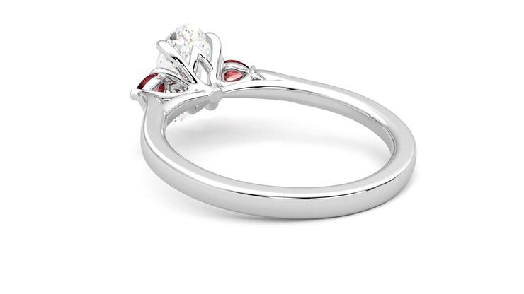 Taylor & Hart Faith Oval Engagement Ring 360 degree image 17