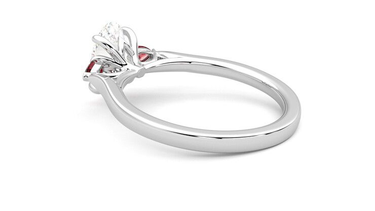 Taylor & Hart Faith Oval Engagement Ring 360 degree image 18