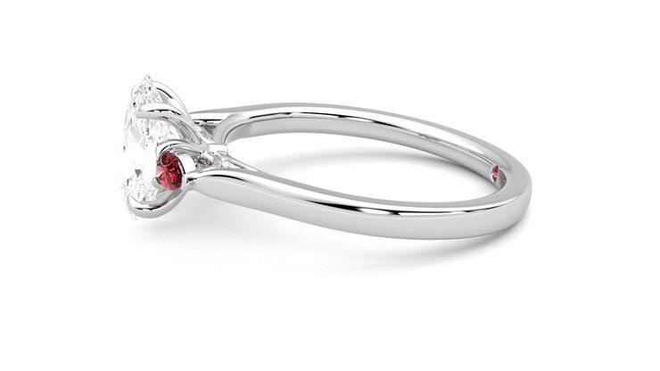 Taylor & Hart Faith Oval Engagement Ring 360 degree image 21