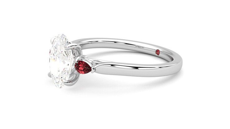 Taylor & Hart Faith Oval Engagement Ring 360 degree image 23