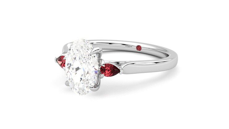 Taylor & Hart Faith Oval Engagement Ring 360 degree image 25