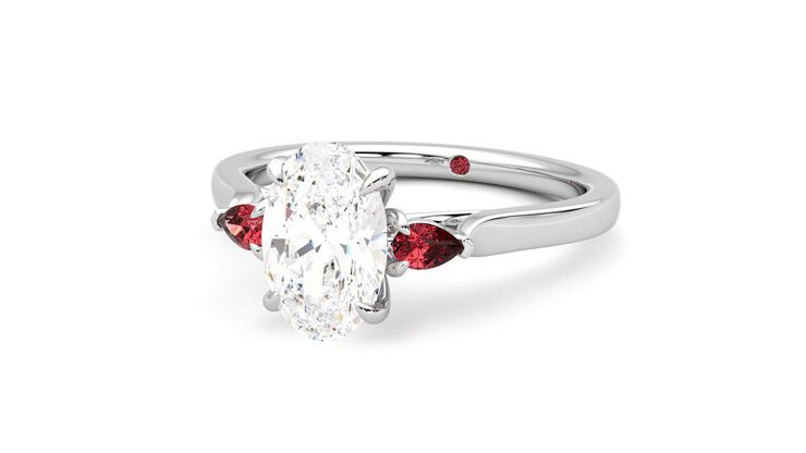 Taylor & Hart Faith Oval Engagement Ring 360 degree image 26