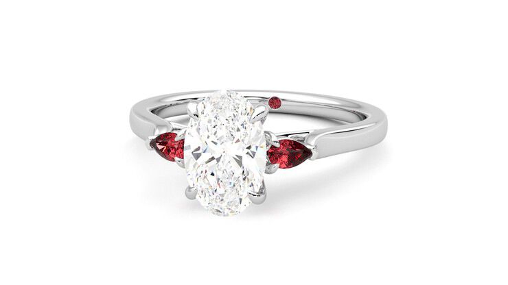Taylor & Hart Faith Oval Engagement Ring 360 degree image 27