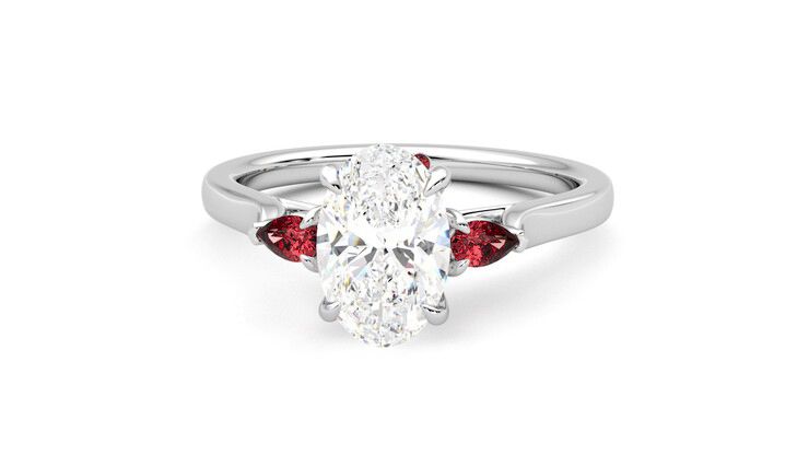 Taylor & Hart Faith Oval Engagement Ring 360 degree image 28