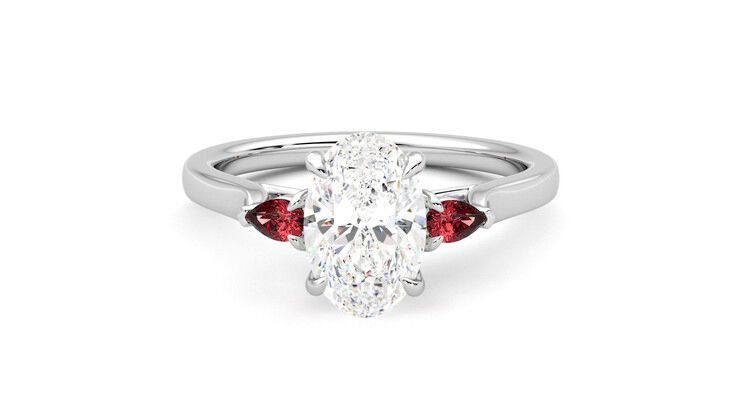 Taylor & Hart Faith Oval Engagement Ring 360 degree image 29