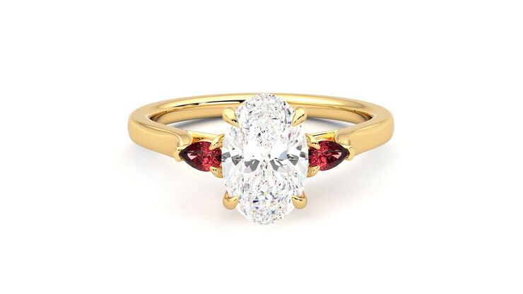 Taylor & Hart Faith Oval Engagement Ring 360 degree image 1