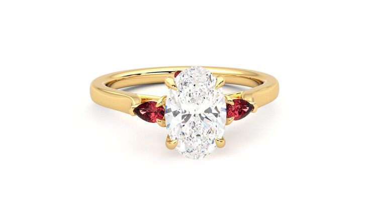 Taylor & Hart Faith Oval Engagement Ring 360 degree image 2