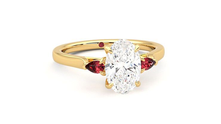 Taylor & Hart Faith Oval Engagement Ring 360 degree image 3