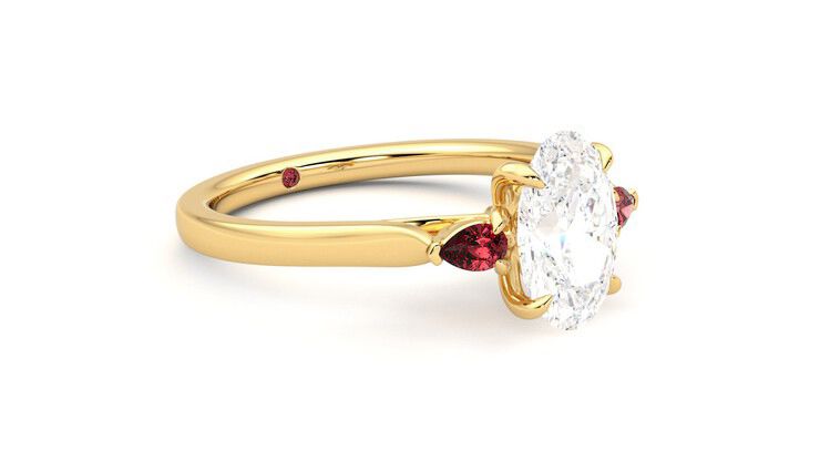 Taylor & Hart Faith Oval Engagement Ring 360 degree image 6