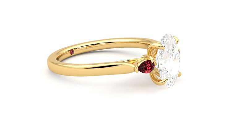 Taylor & Hart Faith Oval Engagement Ring 360 degree image 7