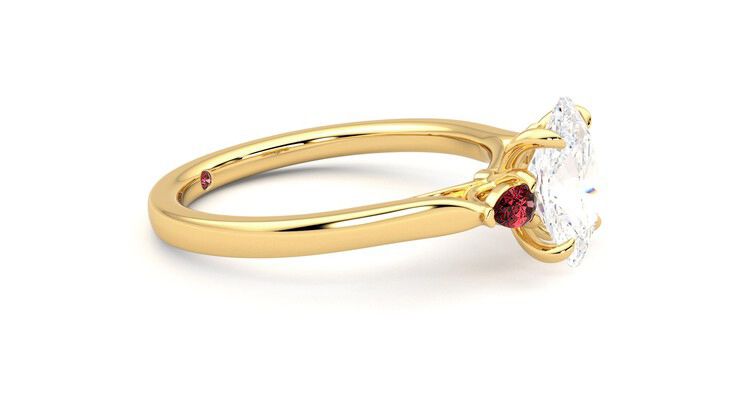 Taylor & Hart Faith Oval Engagement Ring 360 degree image 8